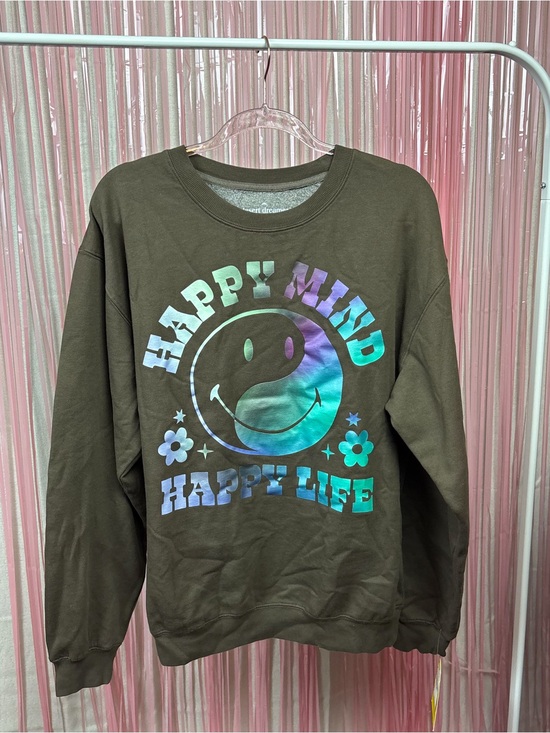 Desert Dreamer Tops - Smiley x Deser Dreamer Happy Mind Happy Life sweatshirt! L